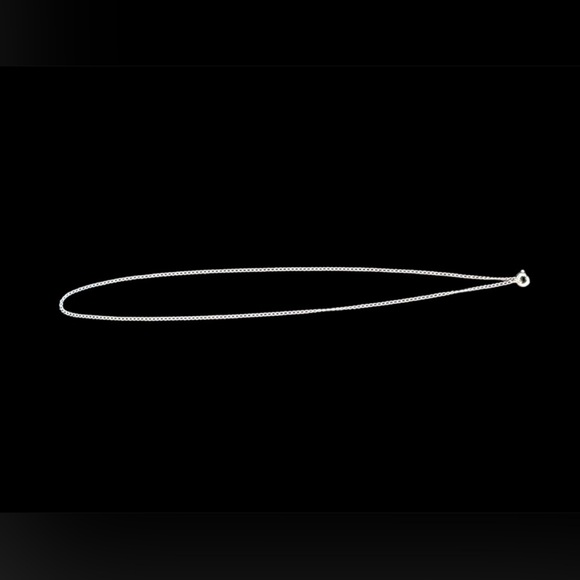 Sterling Silver Plated Fine Curb Chain Necklace Delicate Minimalist Style - Picture 1 of 4